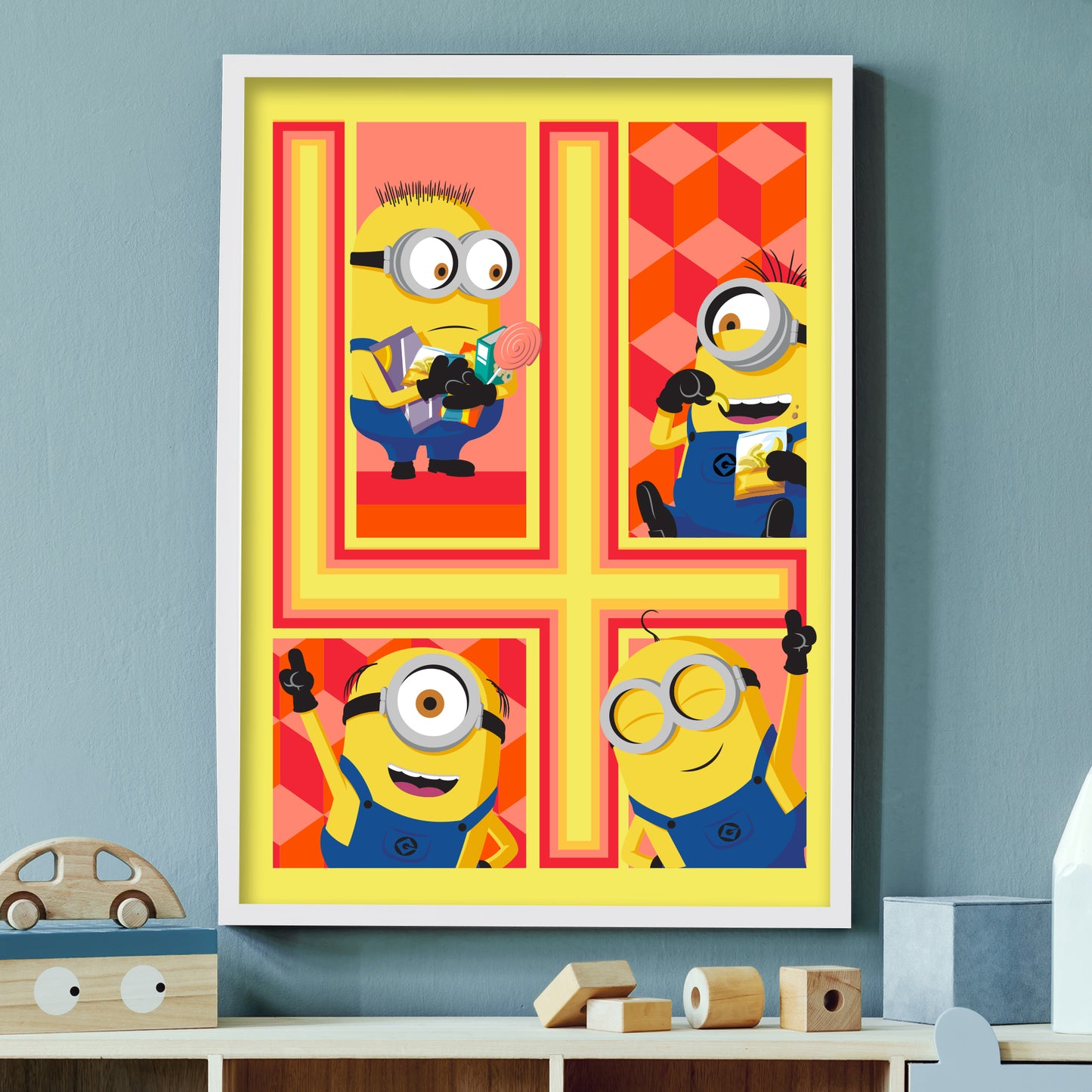 Despicable Me 4 Print - Yellow Minions Poster Art