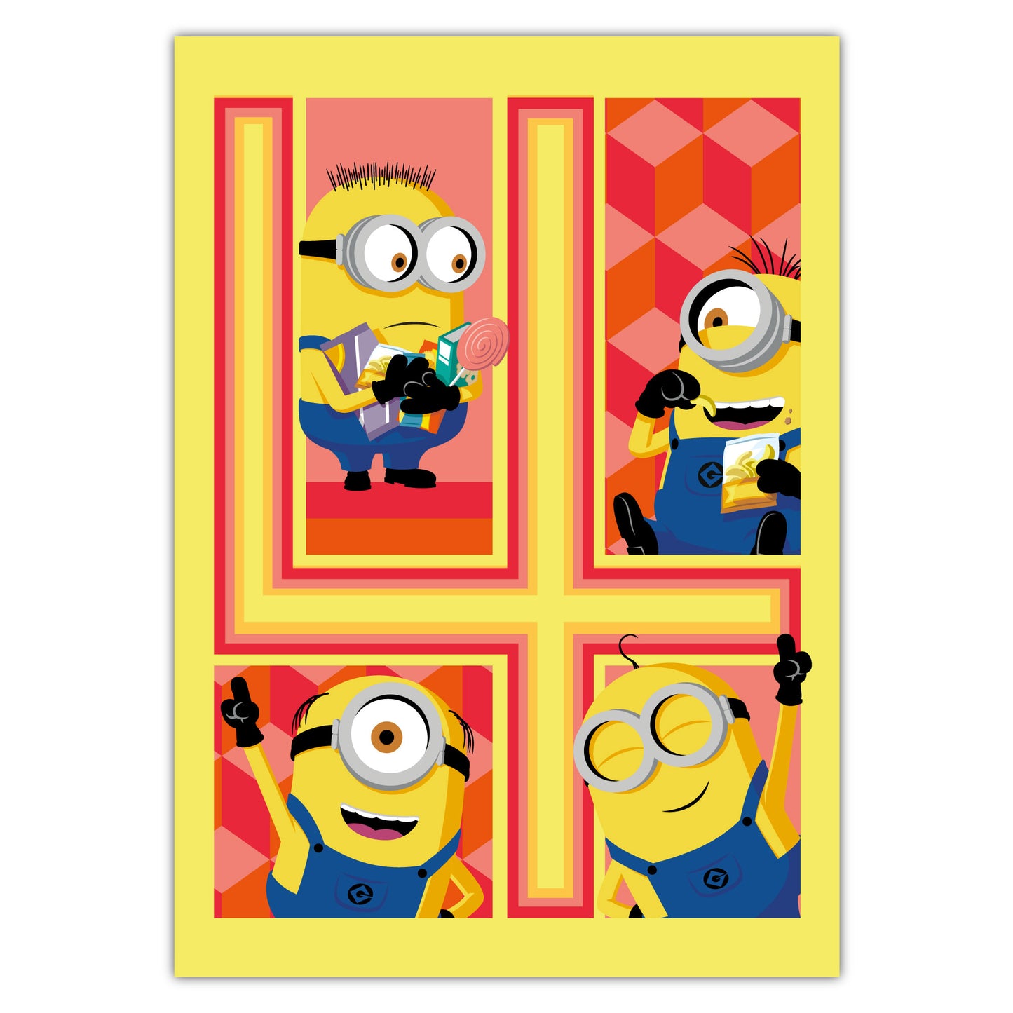 Despicable Me 4 Print - Yellow Minions Poster Art