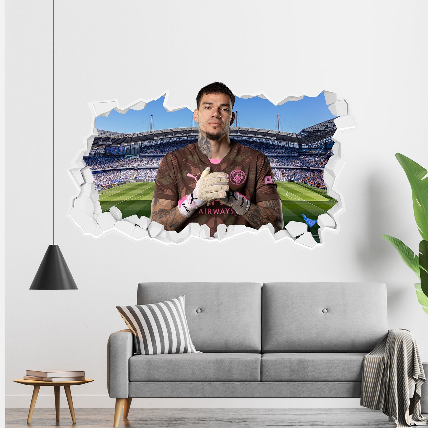 Manchester City FC - Ederson 24/25 Broken Wall Sticker