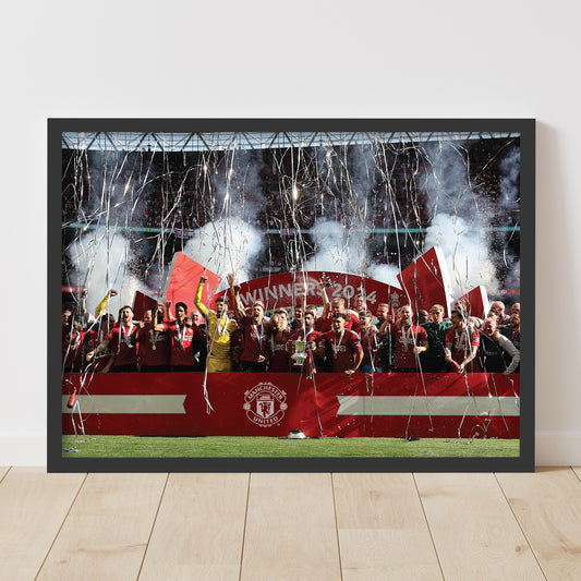 Manchester United FC Print - FA CUP WINNERS Poster Football Wall Art