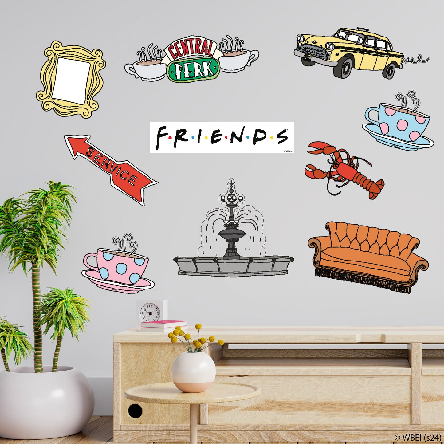 Friends Wall Sticker - Friends Icons Set Decal Wall Art