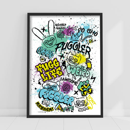 Fuggler Wall Art Print - Fugg Life Grafitti Poster