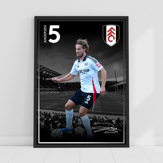 Fulham FC Print - Andersen 24/25 Player Poster