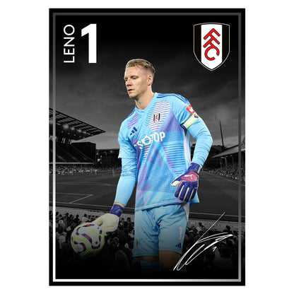 Fulham FC Print - Leno 24/25 Player Poster