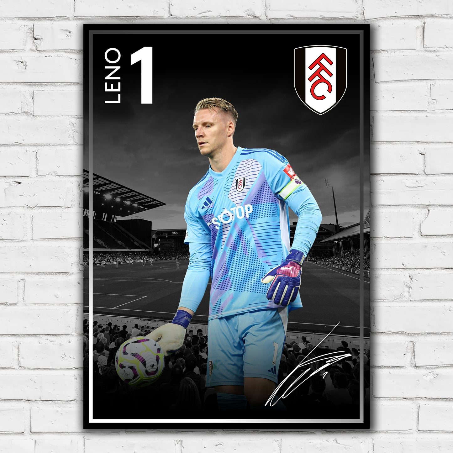 Fulham FC Print - Leno 24/25 Player Poster