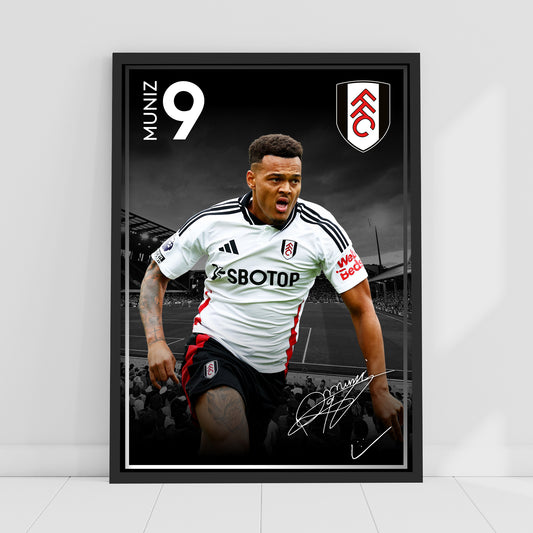 Fulham FC Print - Muniz 24/25 Player Poster