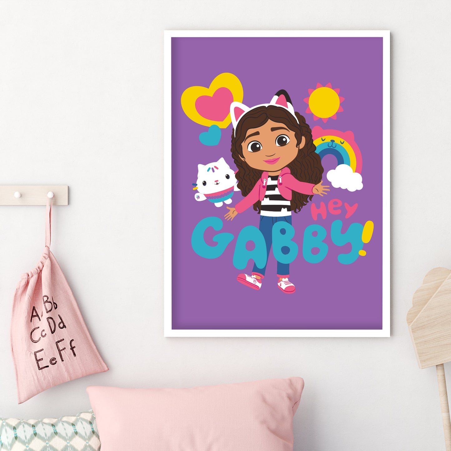 Gabby's Dollhouse Print - Hey Gabby Poster Kids Wall Art