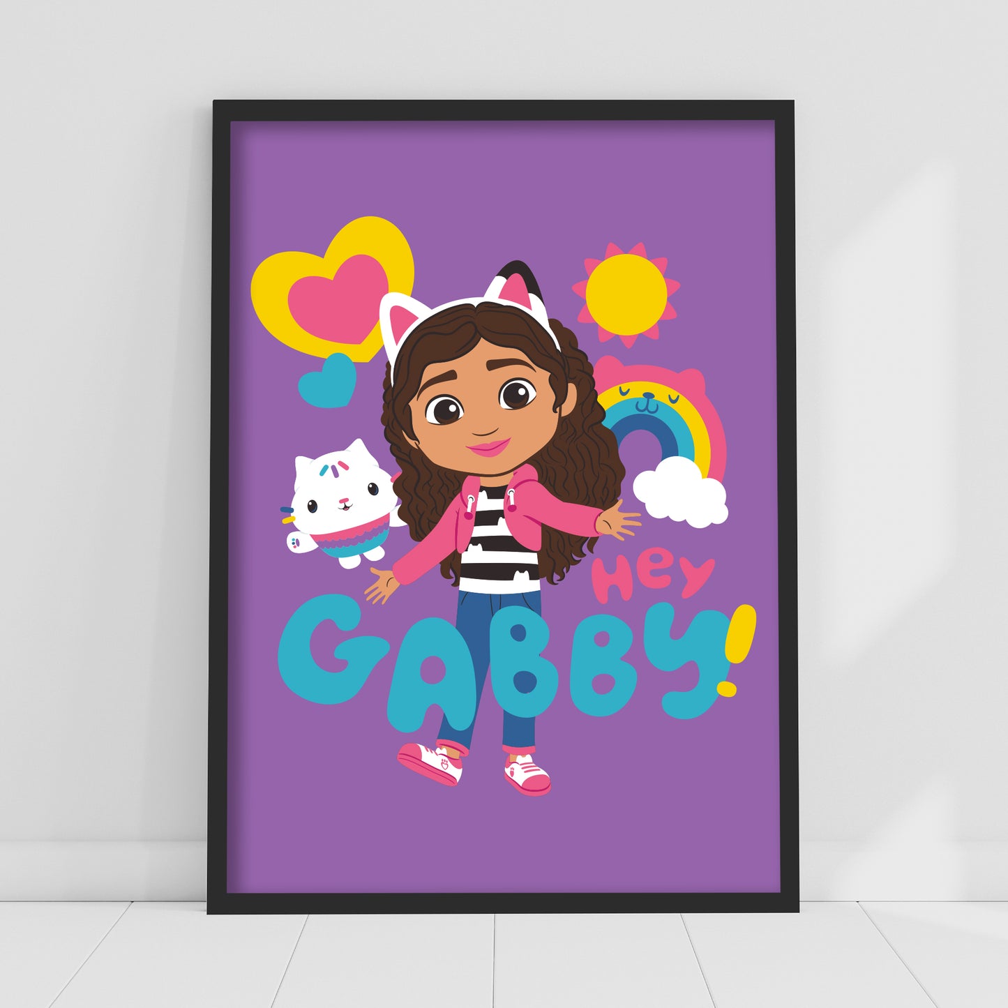 Gabby's Dollhouse Print - Hey Gabby Poster Kids Wall Art