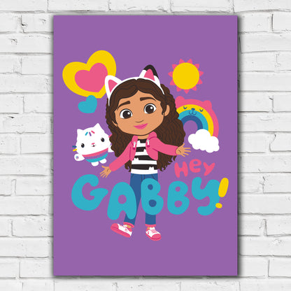 Gabby's Dollhouse Print - Hey Gabby Poster Kids Wall Art