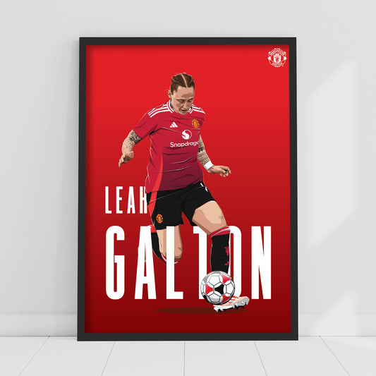 Manchester United FC Print - Leah Galton 24/25 Illustration Player Poster Football Wall Art