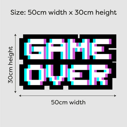 Game Over Gaming LED Backlit Wallpop