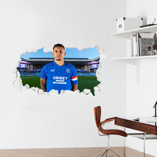 Rangers F.C James Tavernier 24/25 Broken Wall Sticker