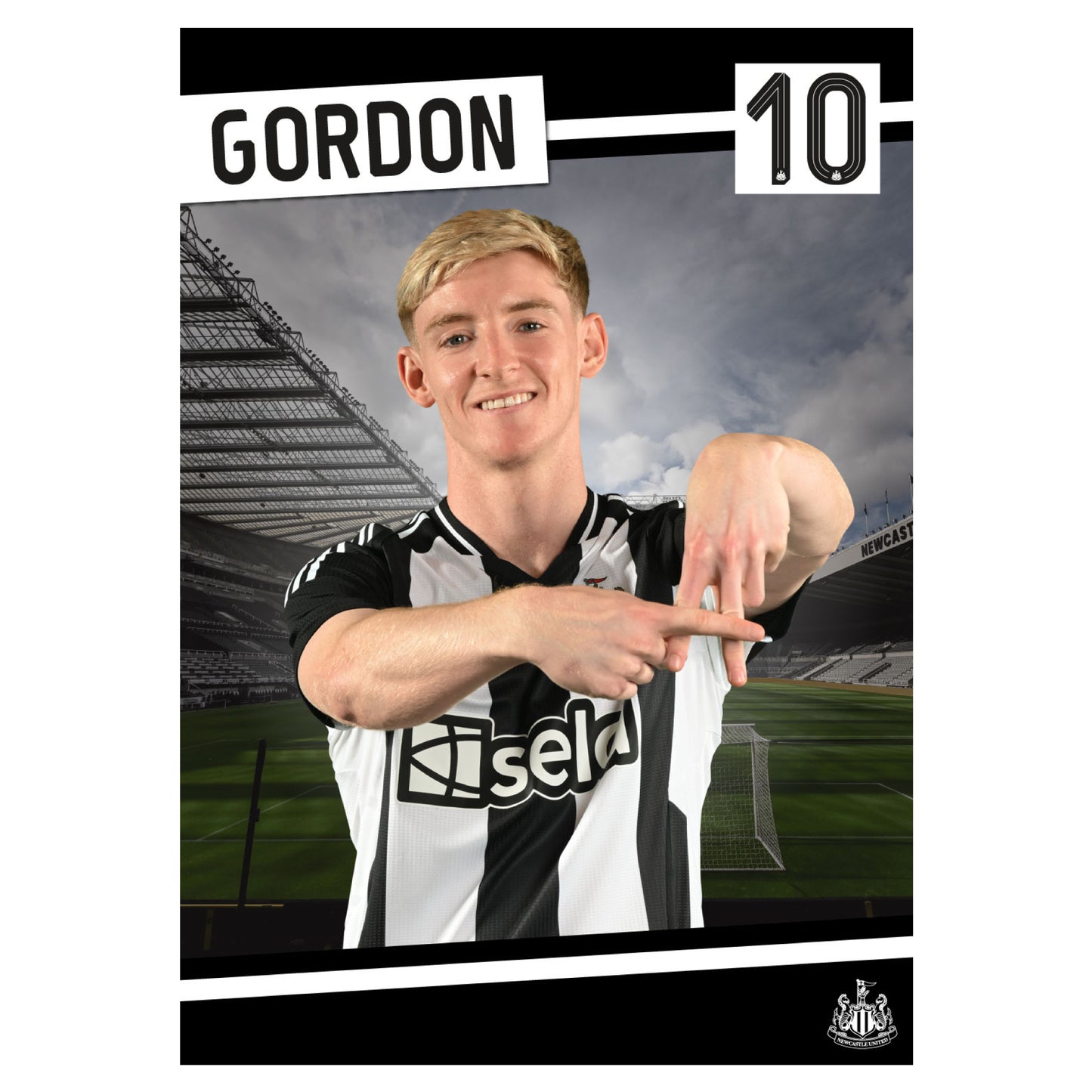 Newcastle United FC Print - Gordon Poster Football Wall Art