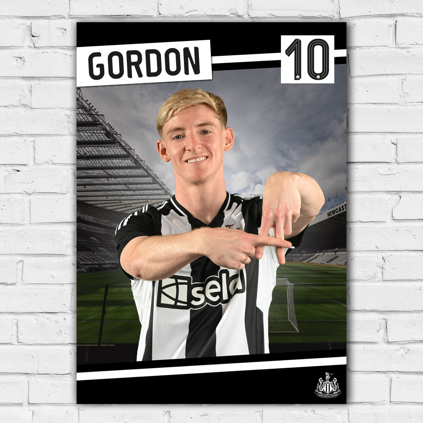 Newcastle United FC Print - Gordon Poster Football Wall Art