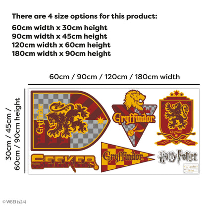 HARRY POTTER Wall Sticker – Gryffindor House Pride Decal Set Wizarding World Art