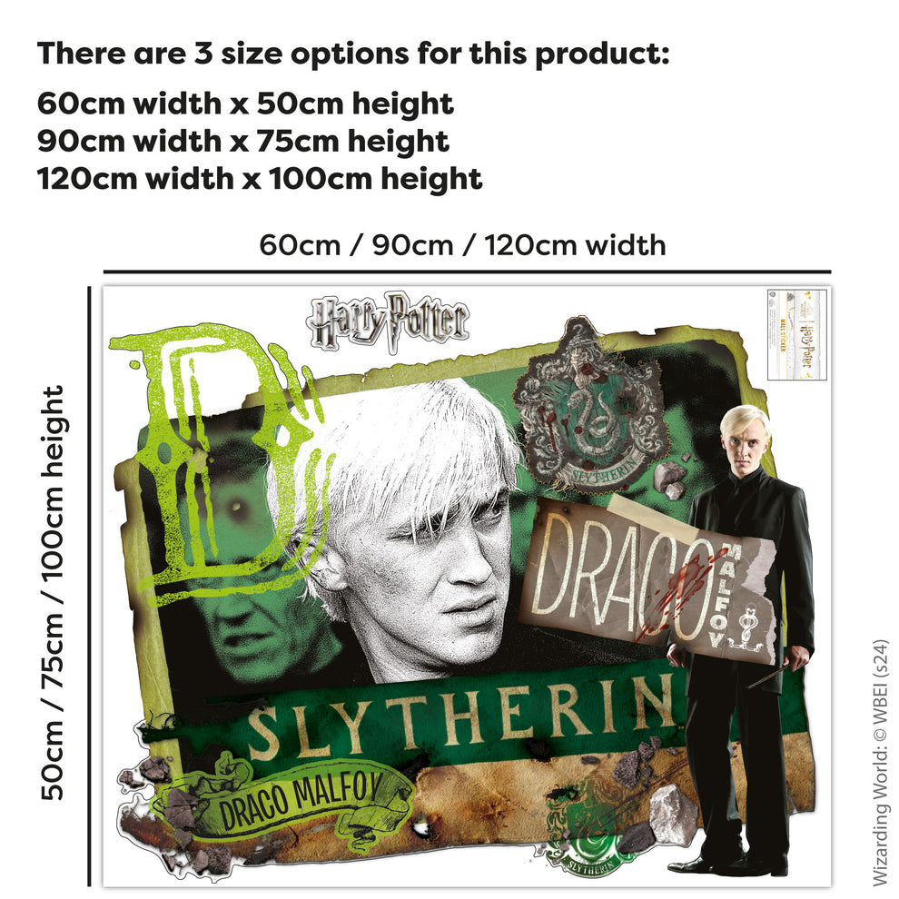 HARRY POTTER Wall Sticker – Draco Malfoy Parchment Collage Wall Decal ...