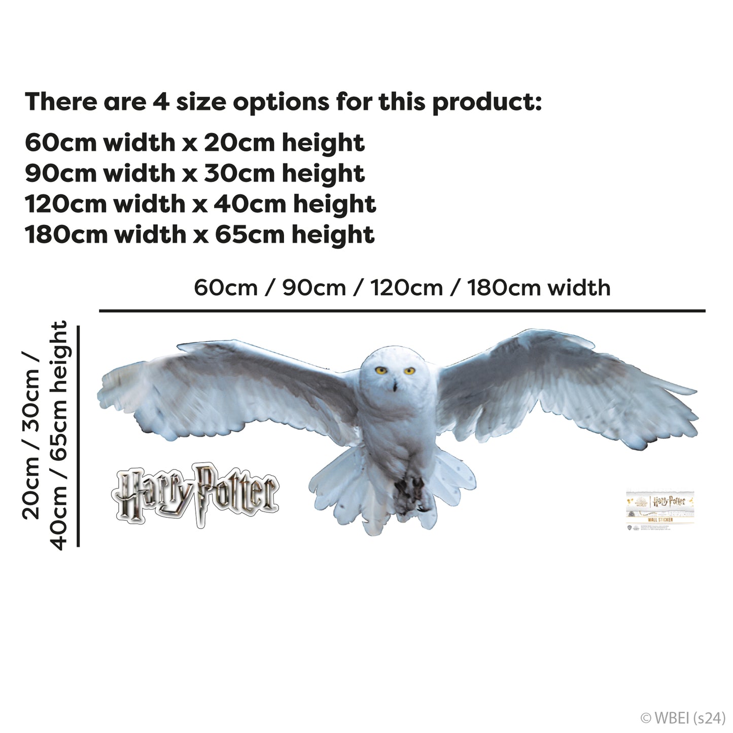 HARRY POTTER Wall Sticker – Hedwig Wall Decal Wizarding World Art