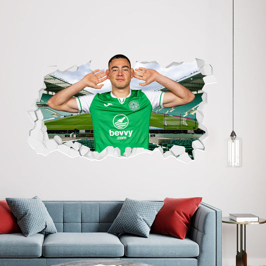 Hibernian F.C. Lewis Miller 24-25 Broken Wall Sticker