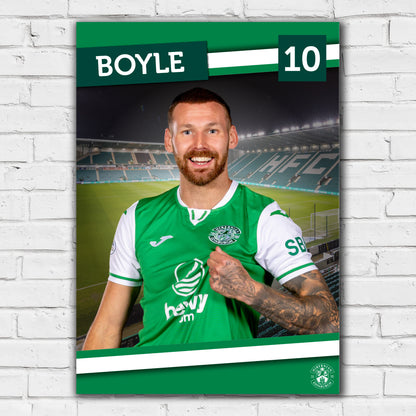 Hibernian FC Print - Martin Boyle 24-25 Poster Football Wall Art