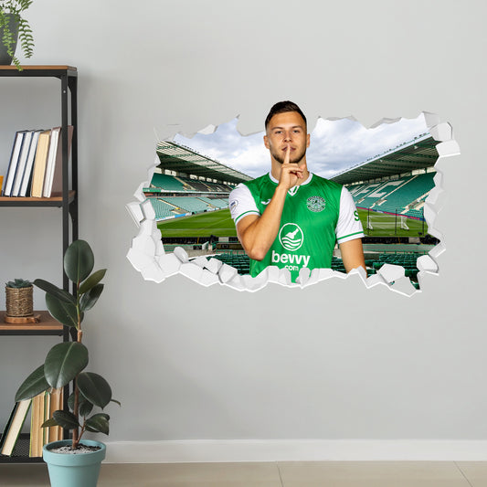 Hibernian F.C. Mykola Kukharevych 24-25 Broken Wall Sticker