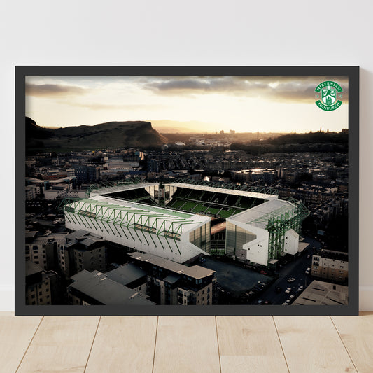 Hibernian FC Print - Stadium Outside View Poster Football Wall Art