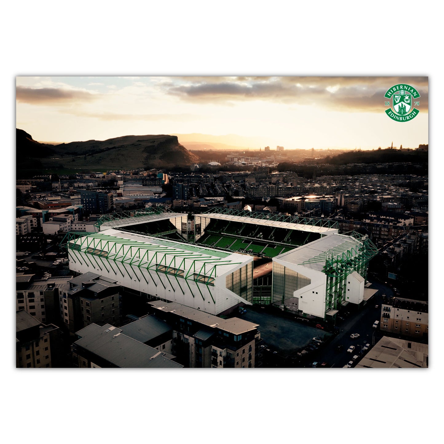 Hibernian FC Print - Stadium Outside View Poster Football Wall Art