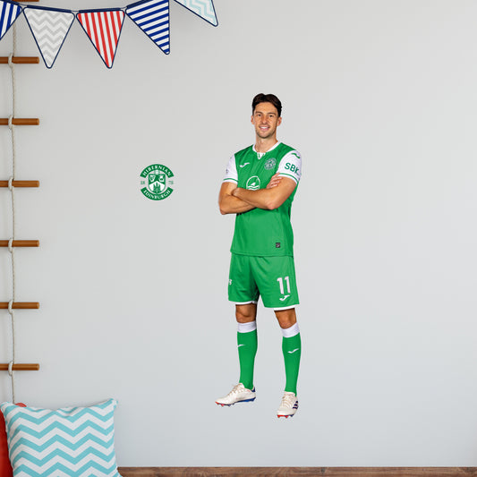 Hibernian F.C. Joe Newell 24-25 Player Wall Sticker