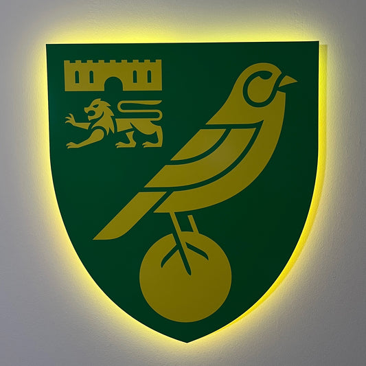 Norwich FC Crest LED Backlit Wallpop