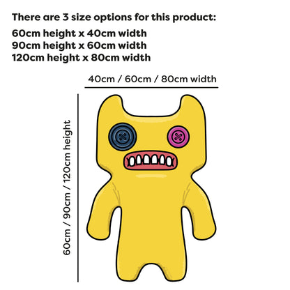 Fuggler Wall Sticker - Indecisive Monster Yellow Decal Wall Art