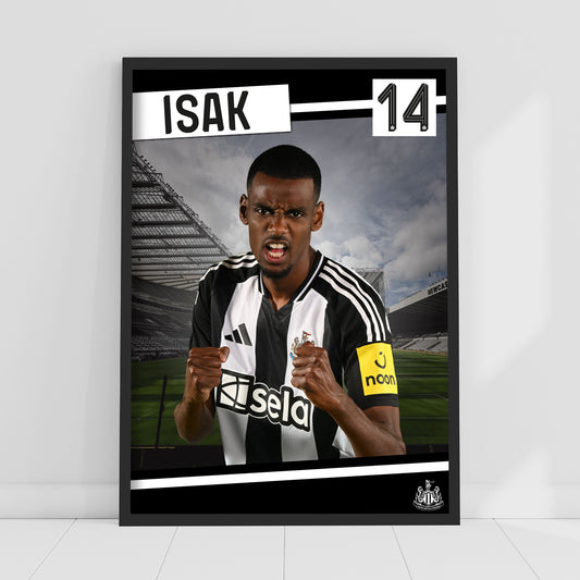 Newcastle United FC Print - Isak Poster Football Wall Art