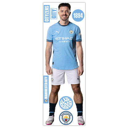 Manchester City Football Club - Jack Grealish 24/25 Player Decal + Bonus Wall Sticker Set