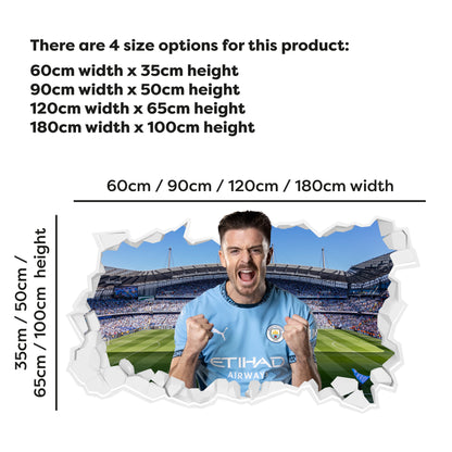 Manchester City FC - Jack Grealish 24/25 Broken Wall Sticker