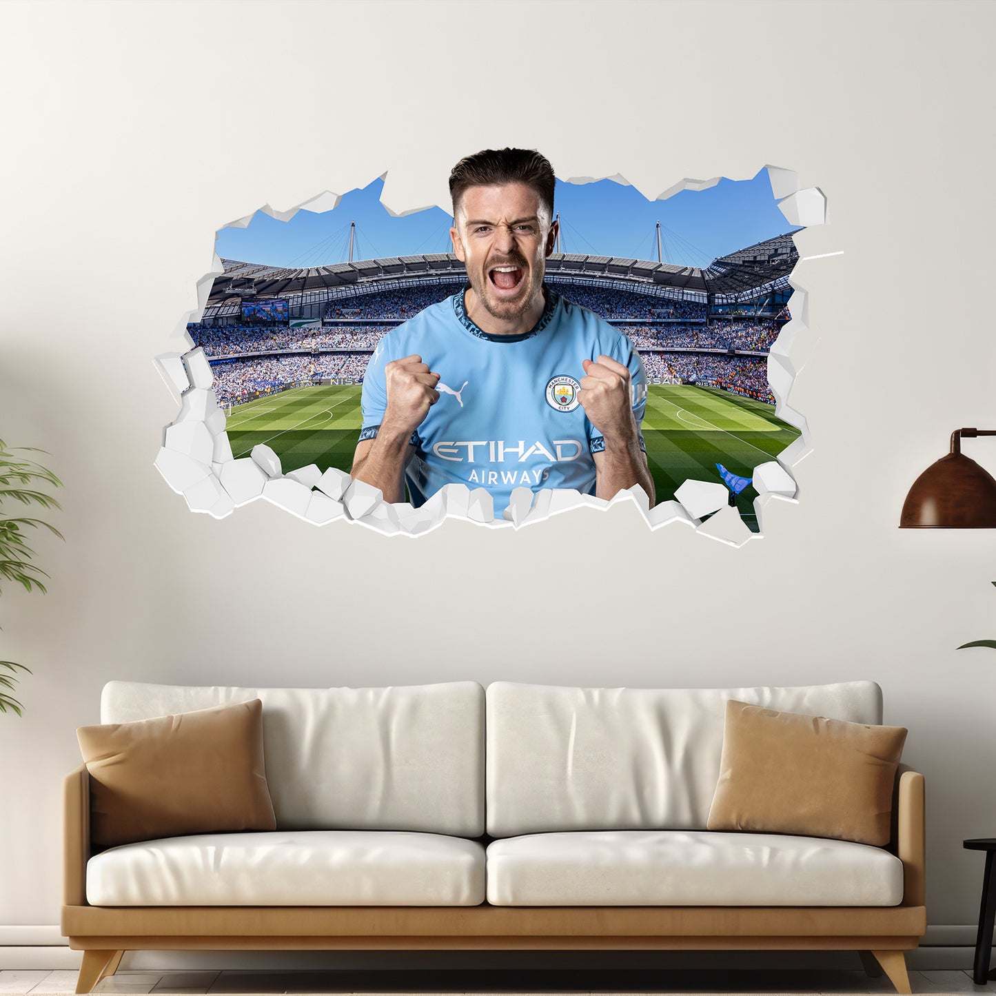 Manchester City FC - Jack Grealish 24/25 Broken Wall Sticker