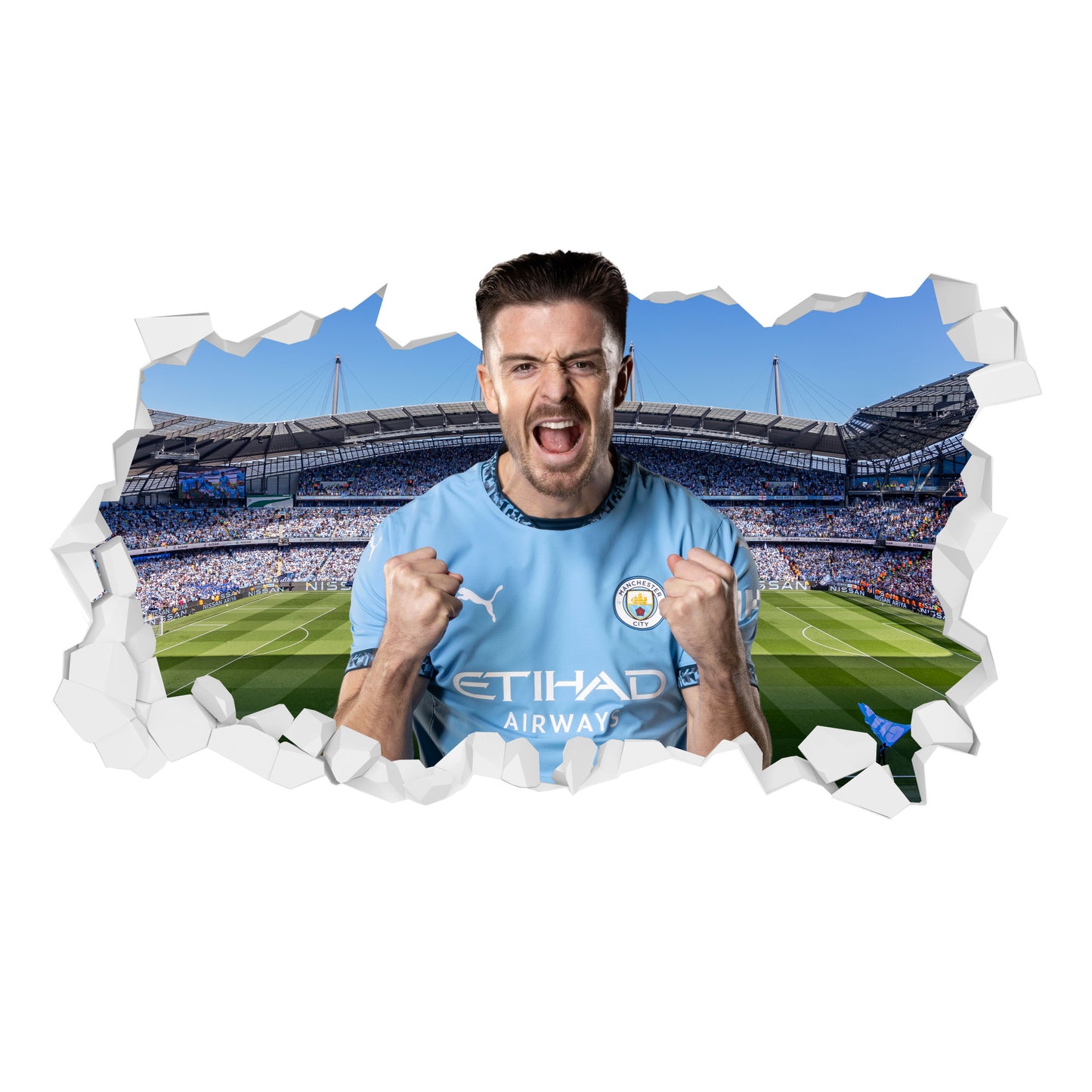 Manchester City FC - Jack Grealish 24/25 Broken Wall Sticker