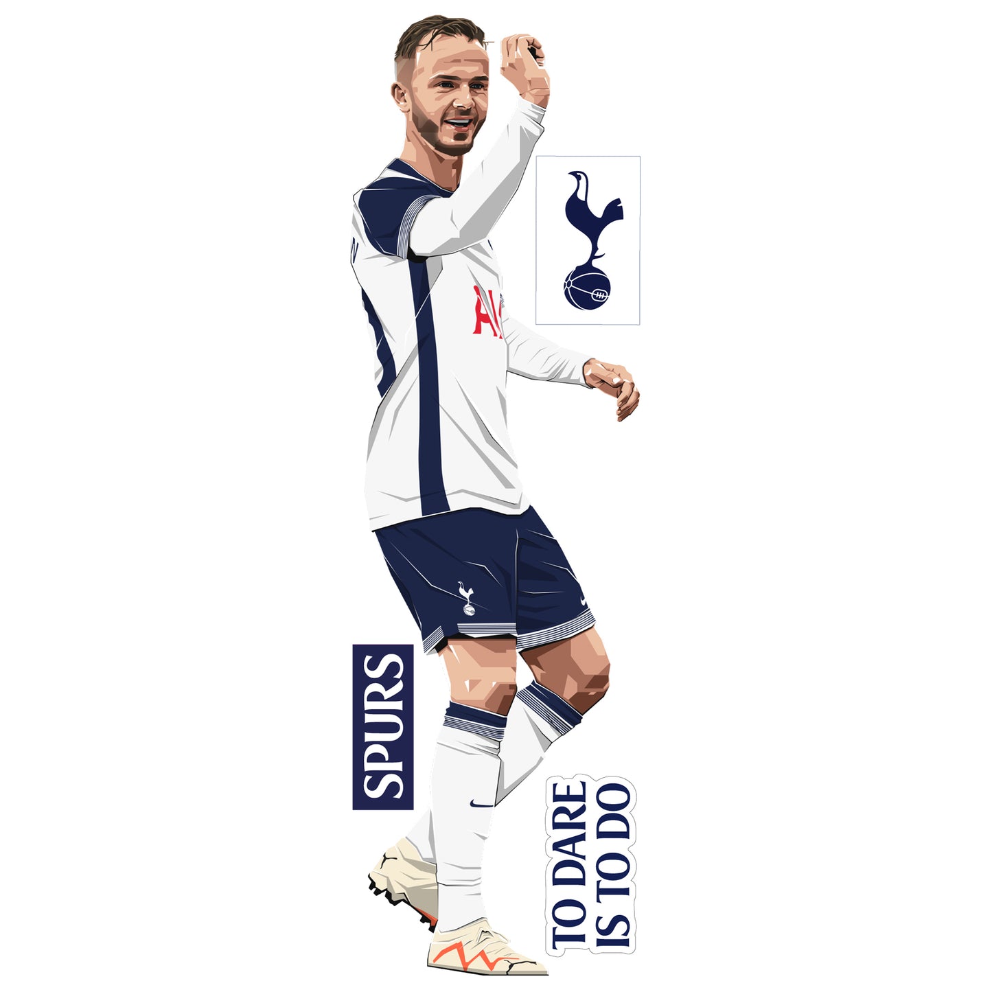 Tottenham Hotspur FC - James Maddison 24-25 Illustration Wall Sticker