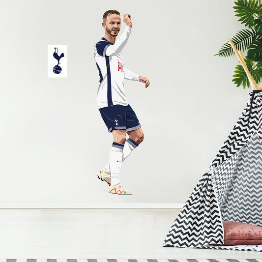 Tottenham Hotspur FC - James Maddison 24-25 Illustration Wall Sticker