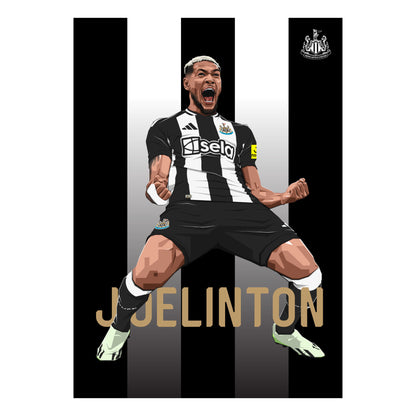 Newcastle United FC Print - Joelinton Illustration Poster Football Wall Art