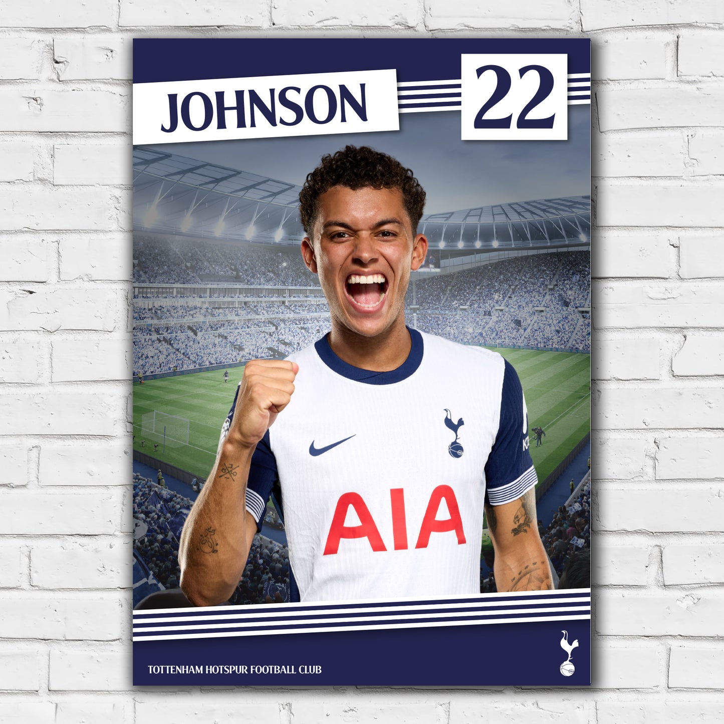 Tottenham Hotspur Print - Johnson 24-25 Poster Wall Art