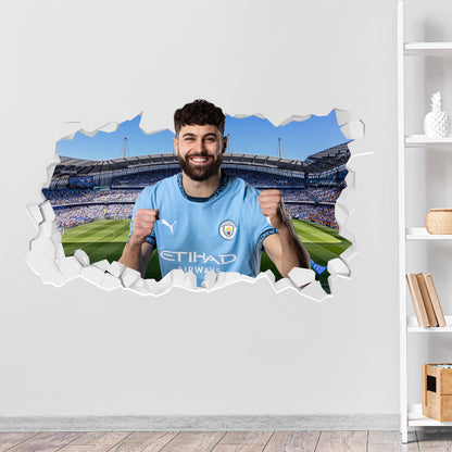 Manchester City FC - Gvardiol 24/25 Broken Wall Sticker + Decal Set