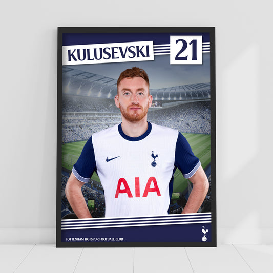 Tottenham Hotspur Print - Kulusevski 24-25 Poster Wall Art