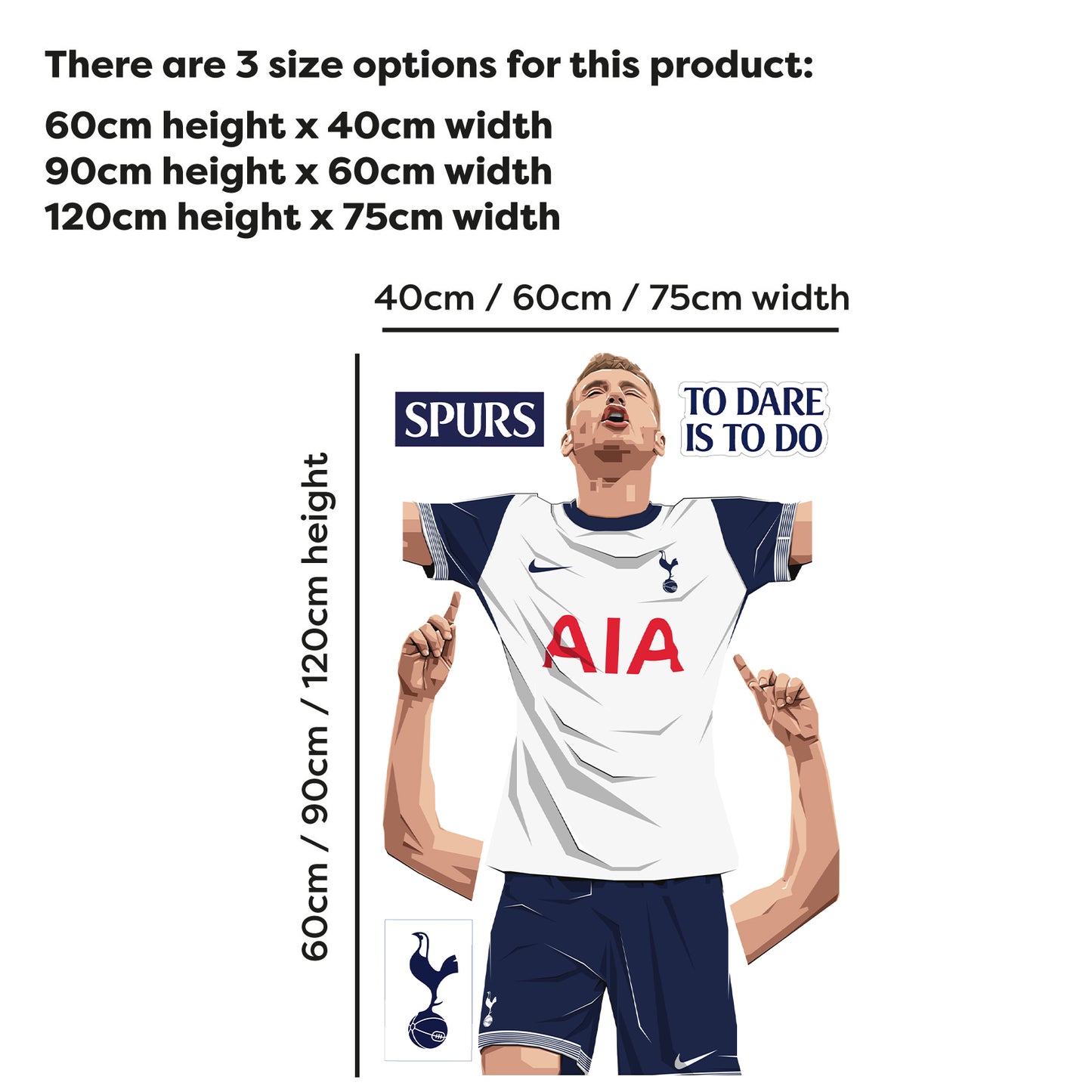 Tottenham Hotspur FC - Kulusevski 24-25 Illustration Wall Sticker