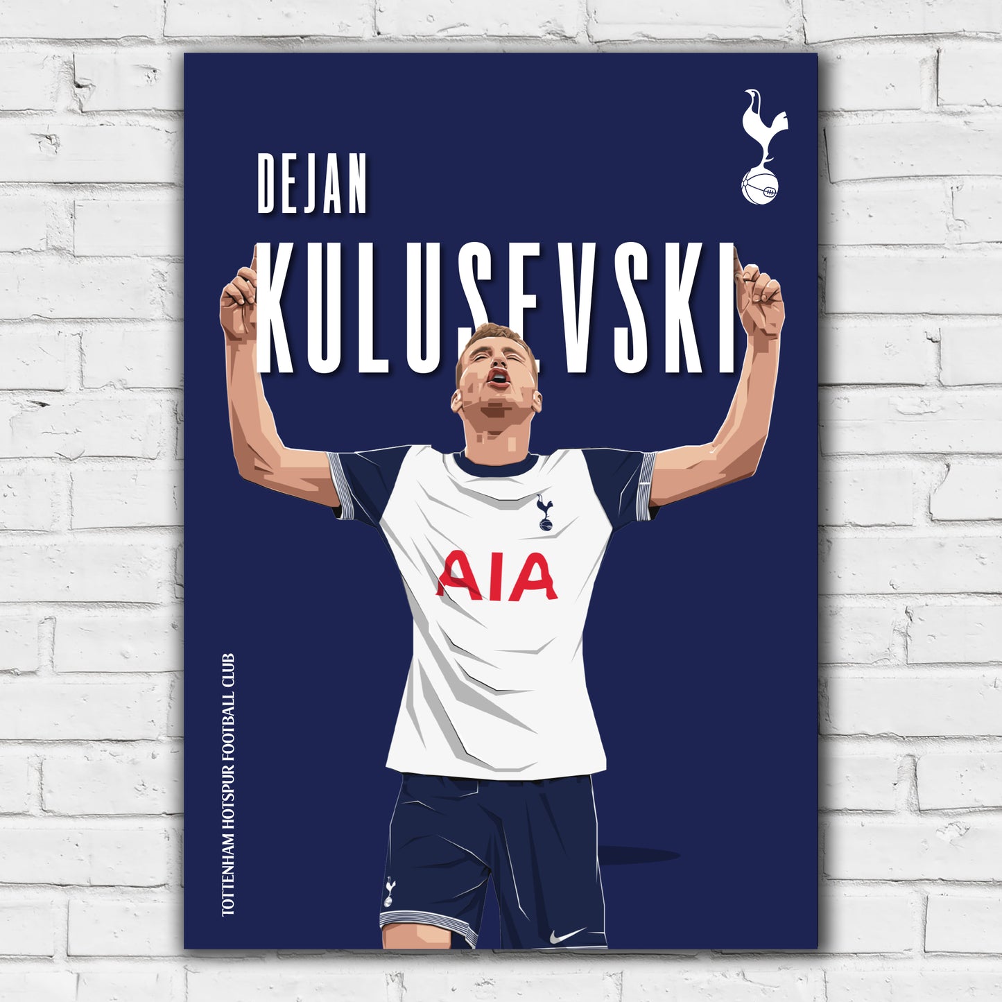 Tottenham Hotspur Print - Kulusevski Illustration 24-25 Poster Wall Art