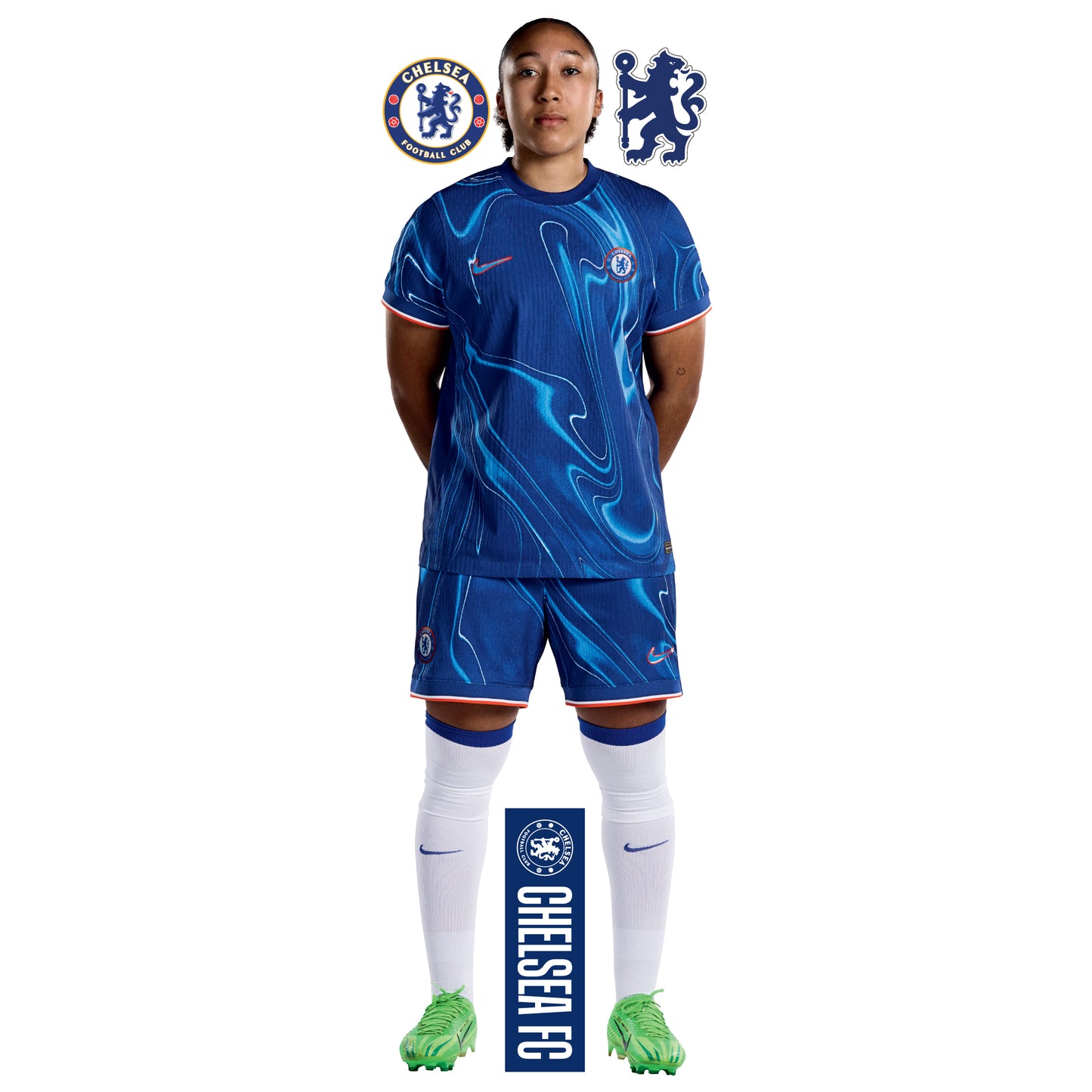 Chelsea FC - Lauren James 24/25 Wall Sticker + CFC Decal Set