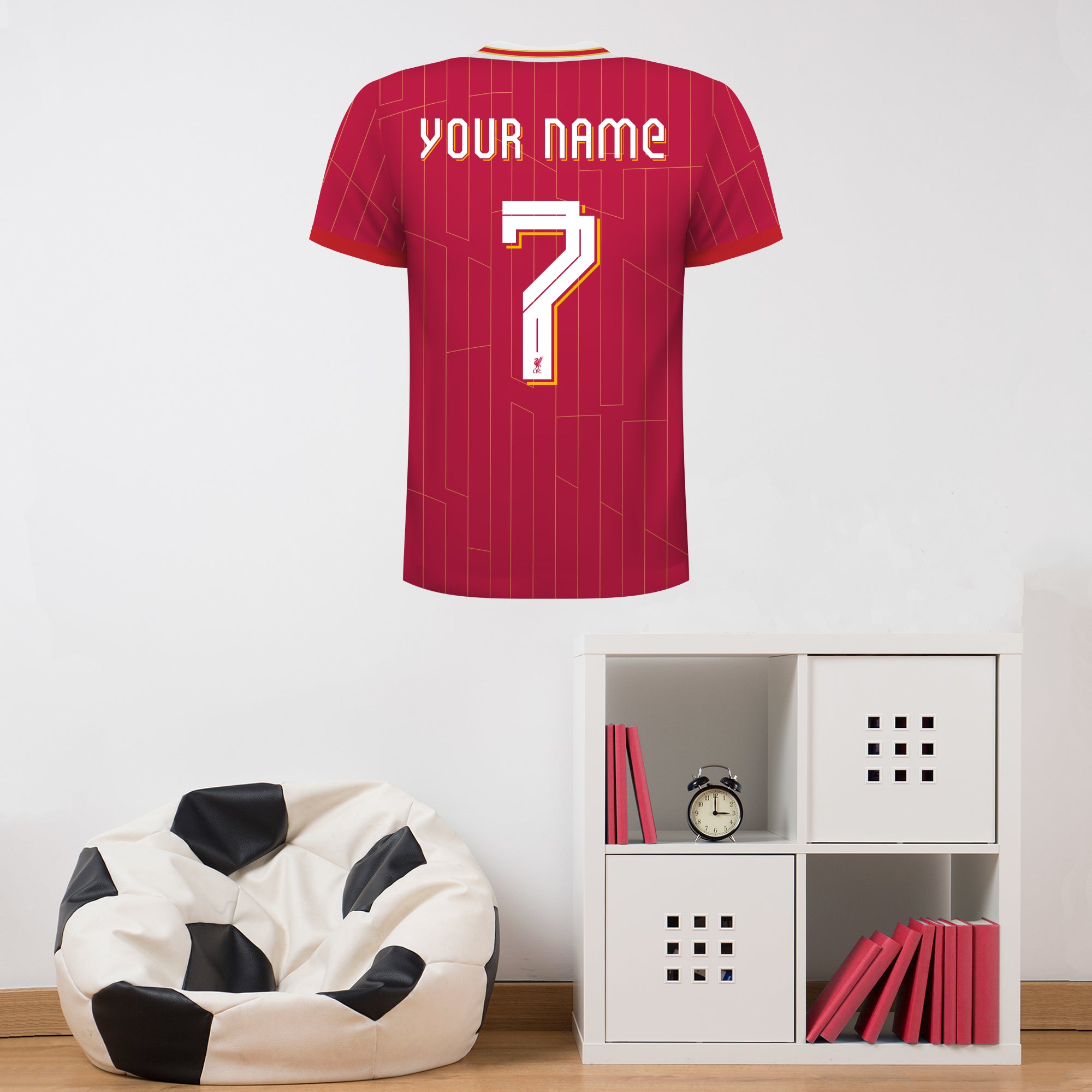 Liverpool Football Club Personalised Shirt Wall Sticker LFC Wall Sticker Set