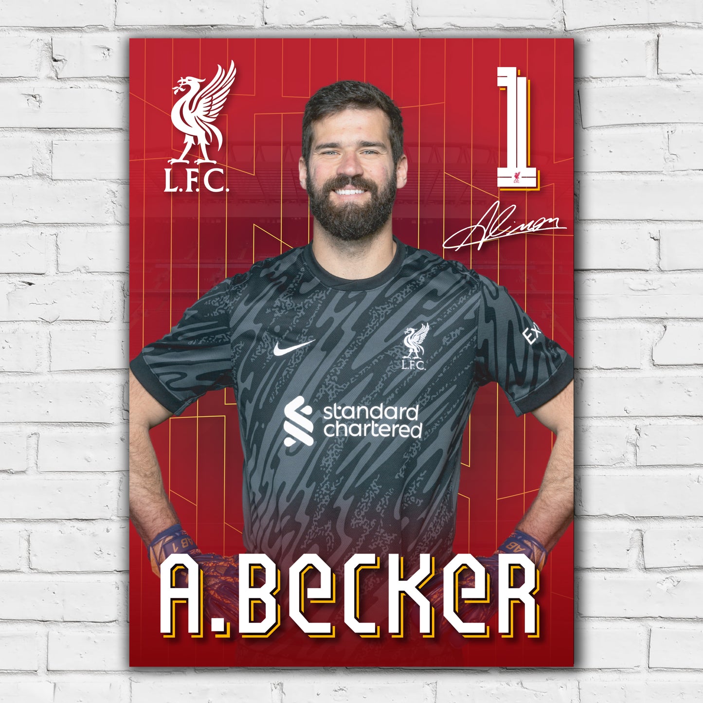 Liverpool FC Print - Alisson Becker 24-25 Core Player Poster