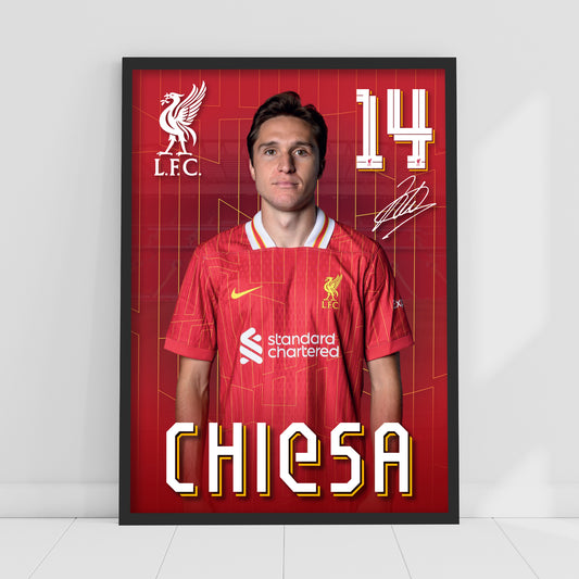 Liverpool FC Print - Chiesa 24-25 Core Player Poster