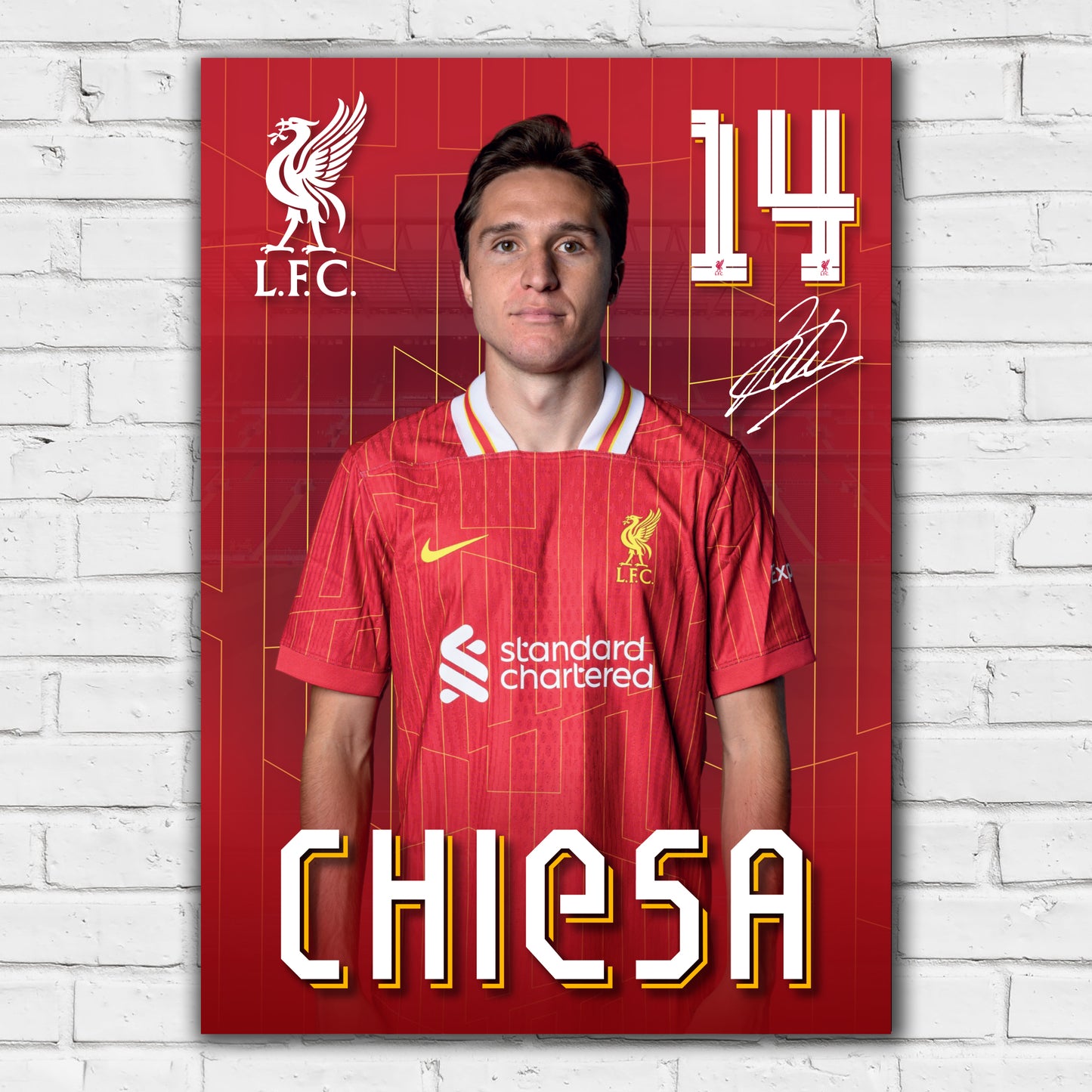 Liverpool FC Print - Chiesa 24-25 Core Player Poster