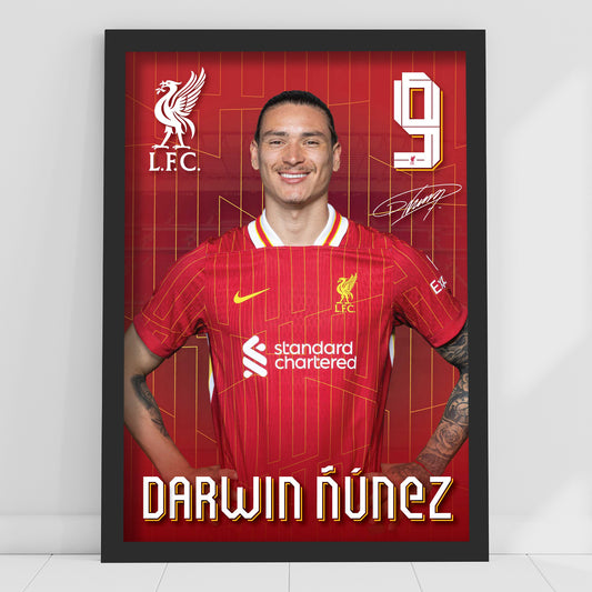 Liverpool FC Print - Darwin Nunez 24-25 Core Player Poster