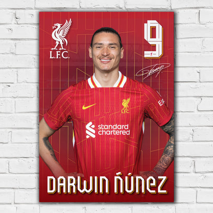 Liverpool FC Print - Darwin Nunez 24-25 Core Player Poster