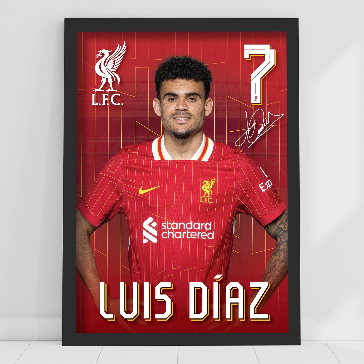 Liverpool FC Print - Luis Diaz 24-25 Core Player Poster